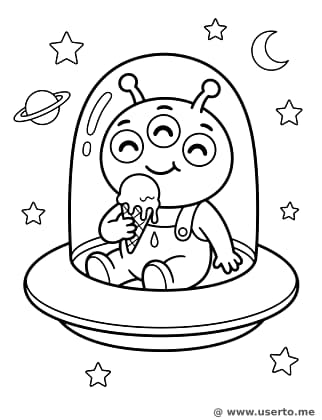 아이스크림 먹는 외계인