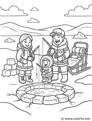 ¡Pesca en el hielo polar!