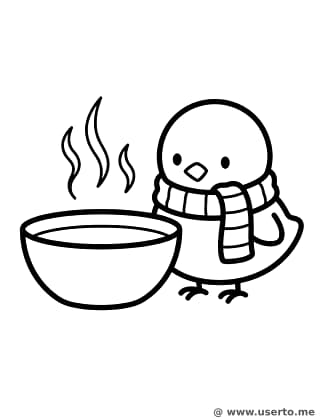 Gemütlicher Wintersonnenwende-Vogel