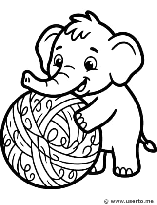 A bola de lã do bebê mamute