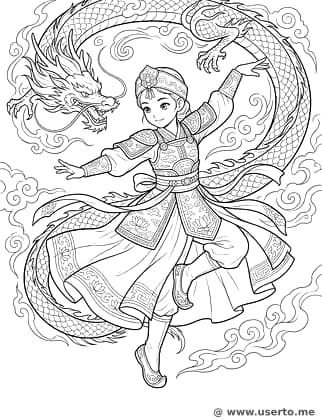 Hanbok-Fantasie-Drachentanz