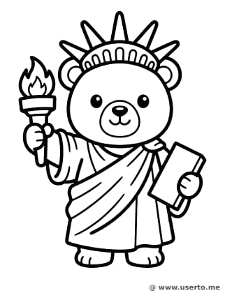 Freundlicher Bär Freiheitsstatue