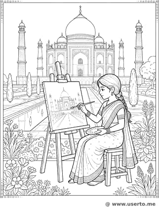 Una Artista en el Taj Mahal