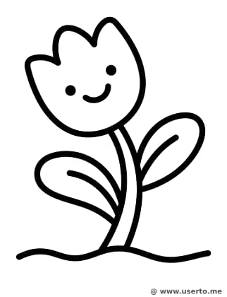 바람 속에서 춤추는 튤립