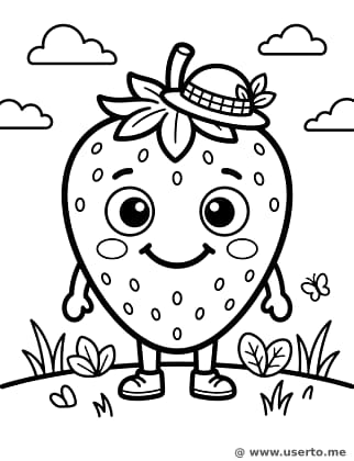 Der sonnige Tag der fröhlichen Erdbeere