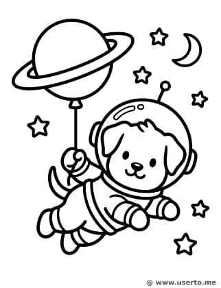 Space Puppy's Saturn Balloon
