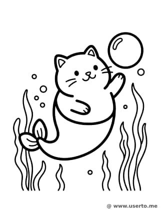 Brincadeira de Bolhas da Gata-Sereia