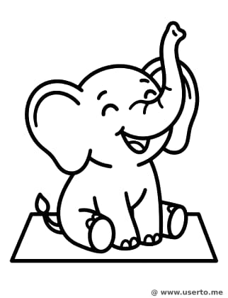 El Estiramiento de Yoga del Elefante Feliz