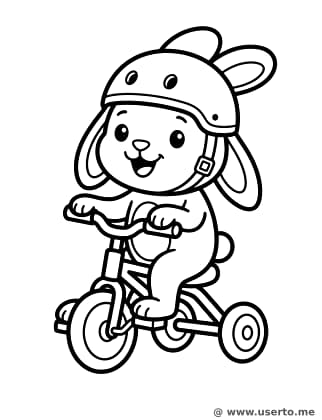 자전거 타는 꼬마 토끼