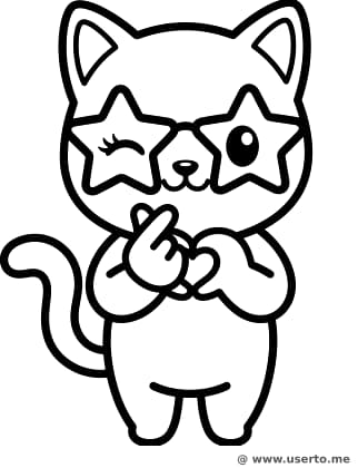 하트 뿅뿅 고양이