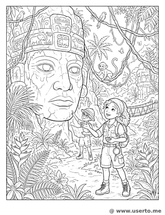 숨겨진 사원의 정글 탐험가