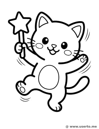 응원봉을 든 고양이