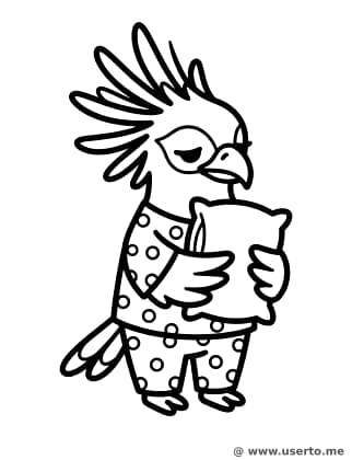 Schlafenszeit des schläfrigen Sekretärsvogels