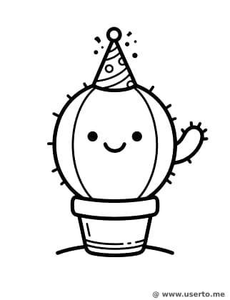 Cactus in a Party Hat