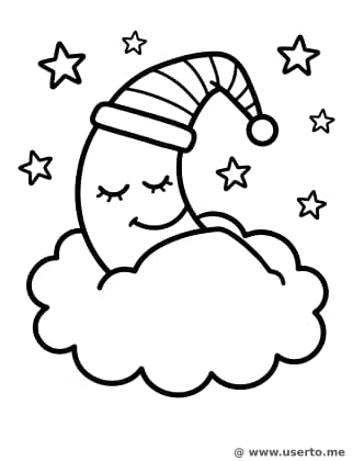 Die Wolkendecke des schläfrigen Mondes