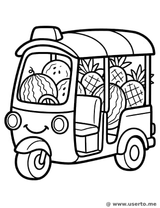 Das fröhliche Frucht-Tuk-Tuk