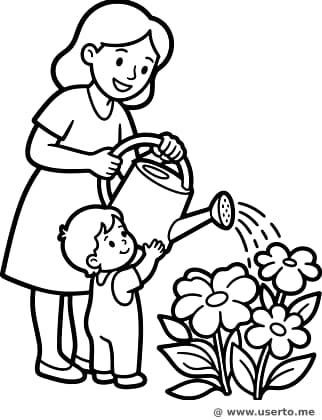 엄마와 함께하는 정원에서의 하루