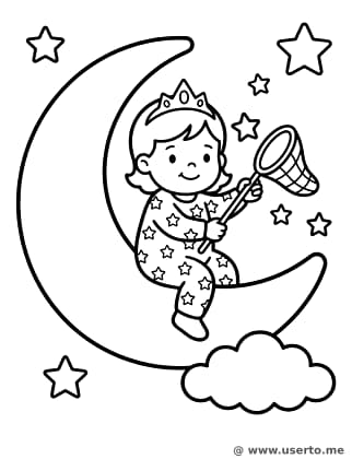 La Princesa Lunar que Pesca Estrellas
