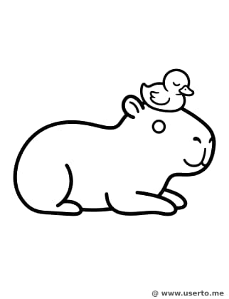 Capybara and Duckling Nap