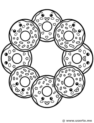 Giggling Donut Party Circle