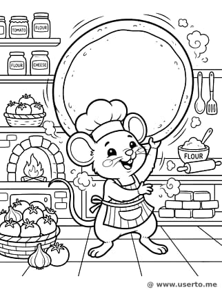 생쥐 셰프의 피자 도우 원반