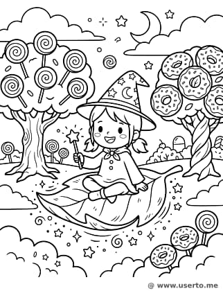 Exploradora da floresta de doces