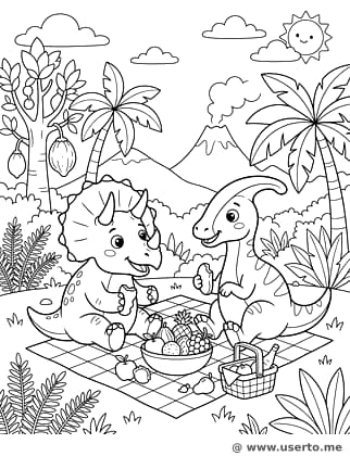 Dinosaur Friends' Jungle Picnic