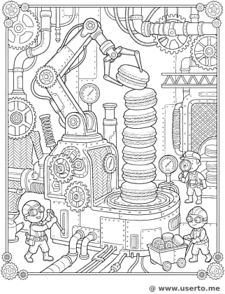 Steampunk-Macaron-Macher
