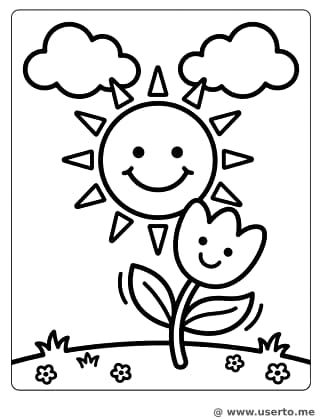 Happy Sun and Dancing Flower