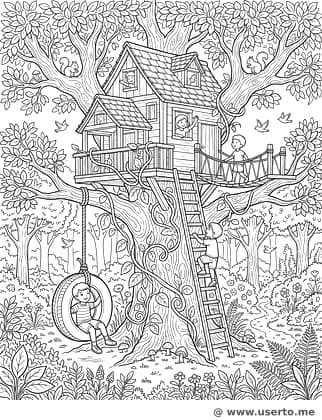 Giant Treehouse in the Forest