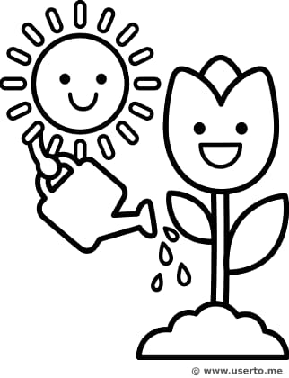 La Lluvia de Primavera del Sol Feliz