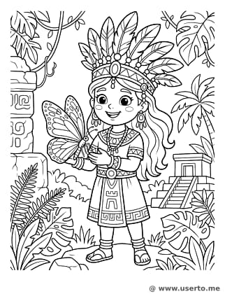 Schmetterlingsprinzessin des Maya-Dschungels