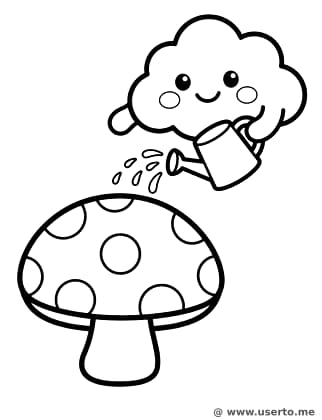 La Nube Lluviosa y el Champiñón Gigante