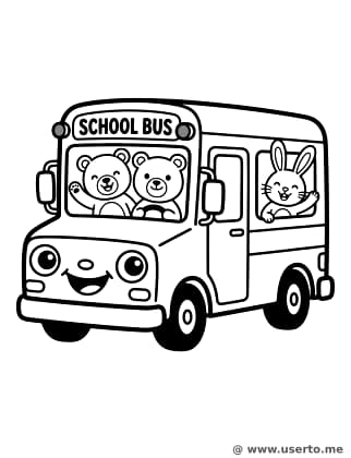 Ônibus Escolar dos Animais Amigos