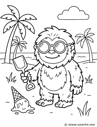 서툰 아기 예티의 바닷가 나들이