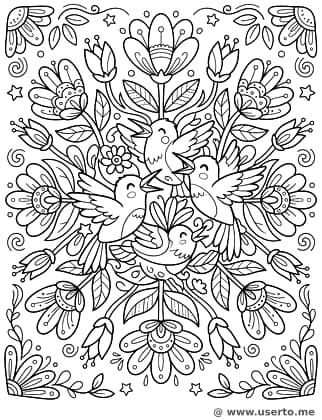 Mexikanisches Azteken-Blumen-Volksmuster