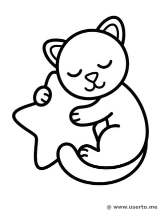 Sleepy Kitten with a Star