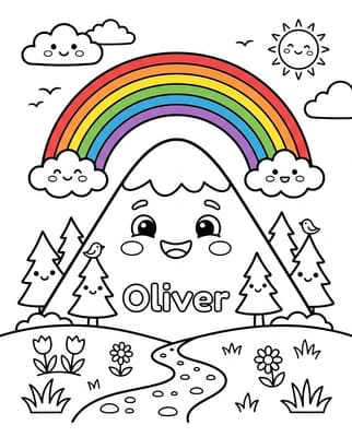 Mountain and Rainbow