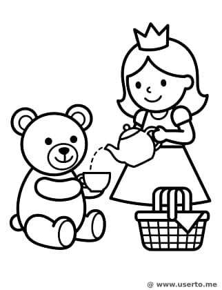 Tea Party with Teddy Bear