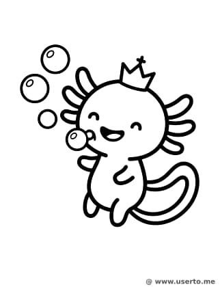 왕관을 쓴 방울방울 우파루파