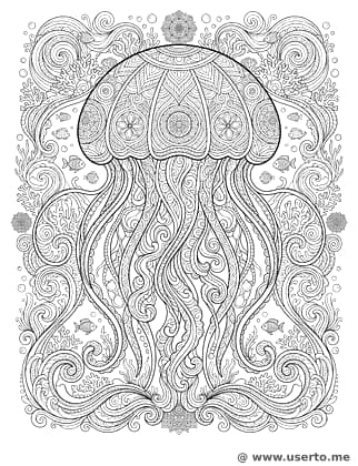Fractal de Águas-Vivas do Mar Profundo