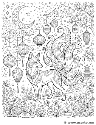 Dança da Kitsune sob a Luz das Estrelas