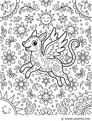 Mexican Alebrije Floral Medallion