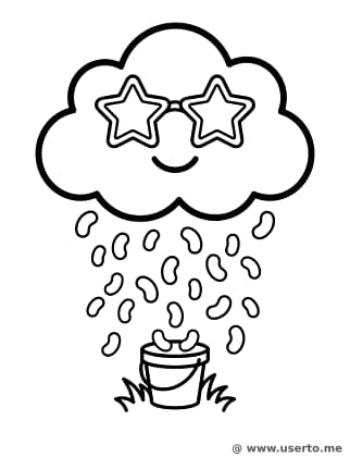 La nube de lluvia de gominolas