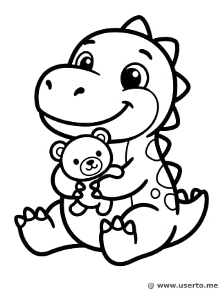 Baby T-Rex with Teddy