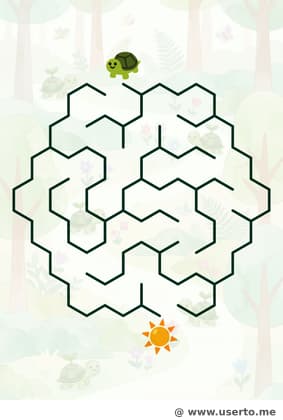 A trilha de musgo da tartaruga Broto