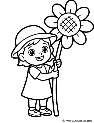 Little Girl with a Flower