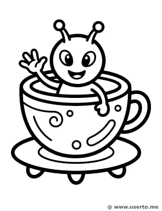 찻잔 우주선 외계인