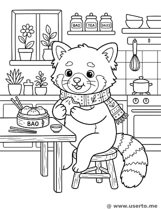 Red Panda's Steamy Bao Bun