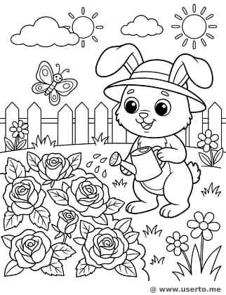 Der fleißige Häschen-Gärtner